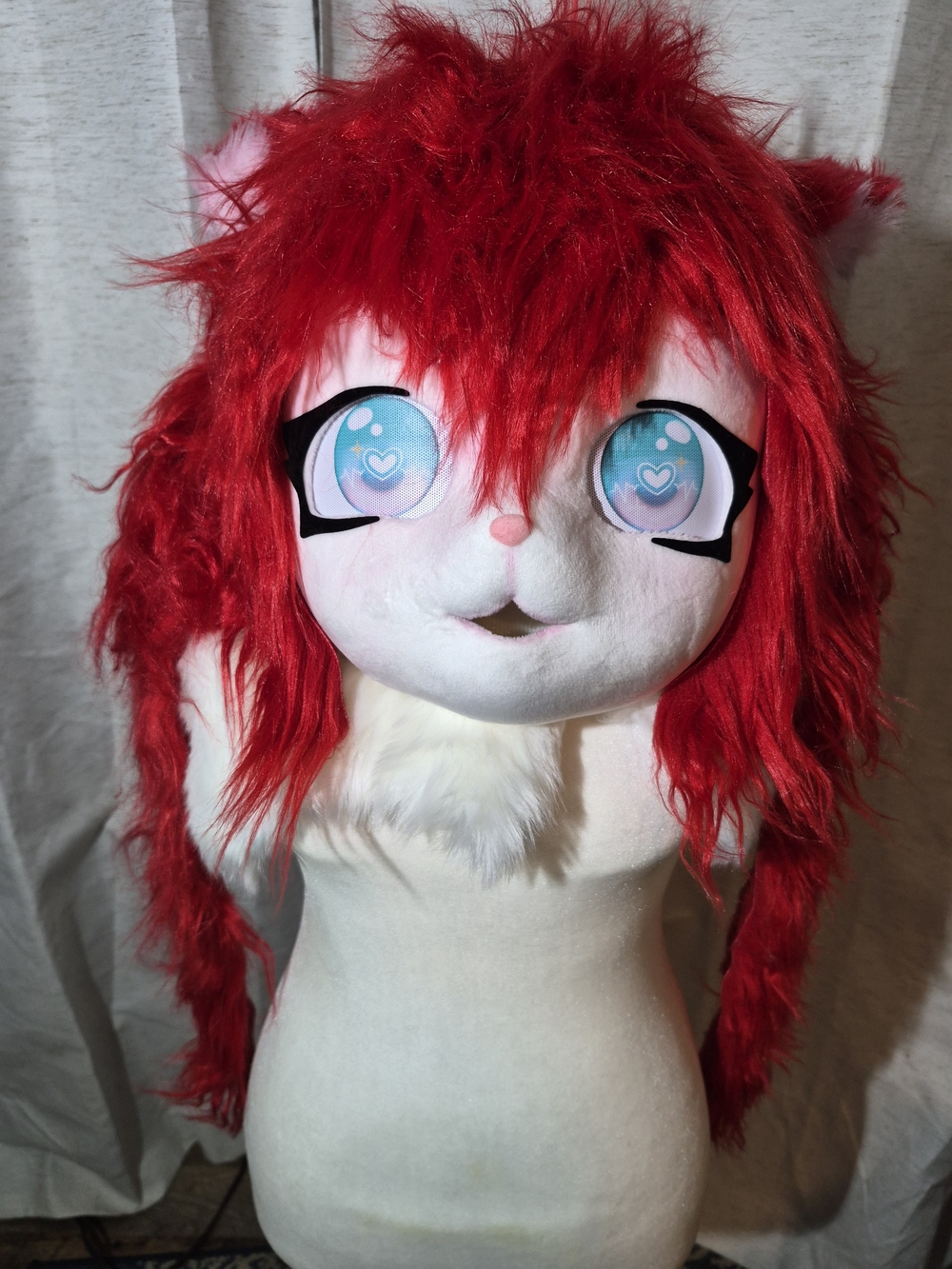 Fursuit Long Haired Husky Fox Mascot Head Party Halloween Fur Role-playing